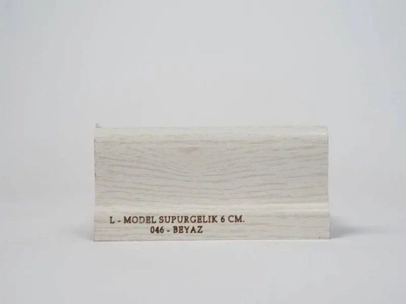 046 - L Model Süpürgelik 6 cm Beyaz